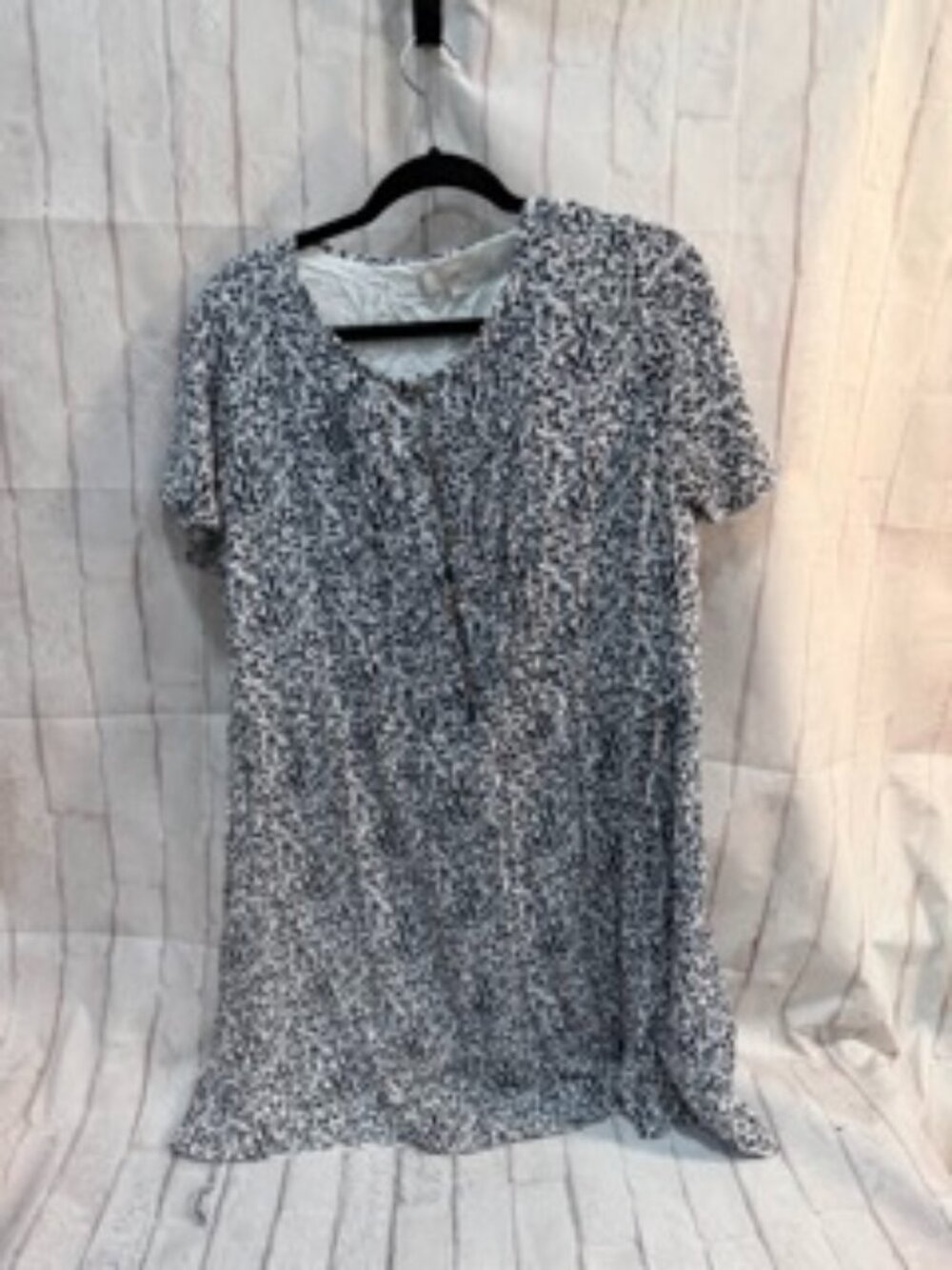 Blue and White Floral XL Loft Dress